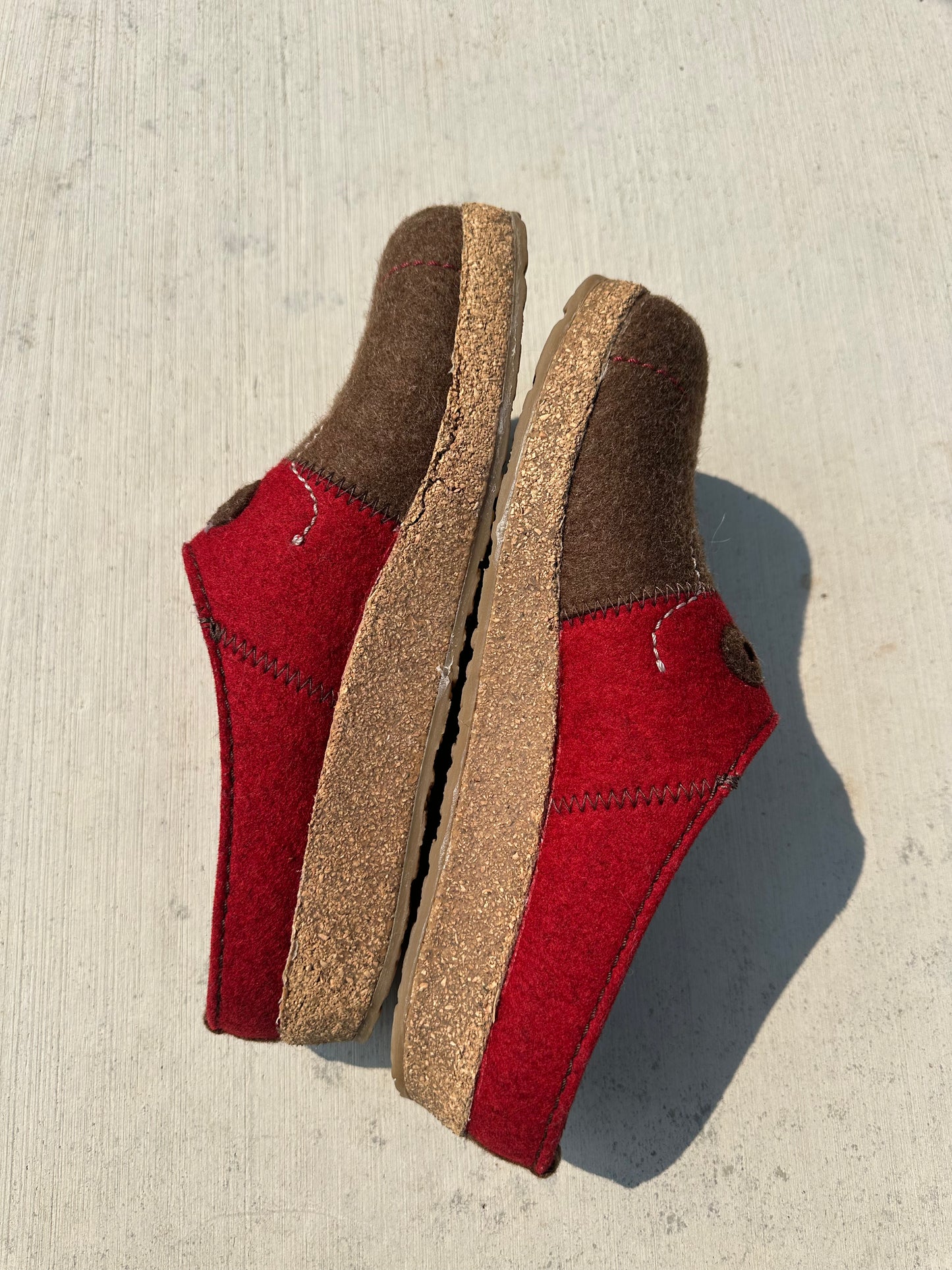 Haflinger wool clogs