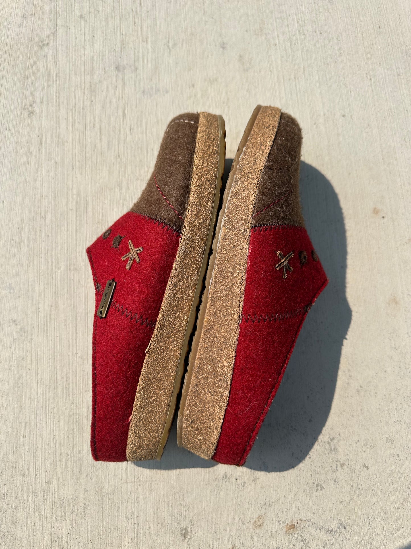 Haflinger wool clogs