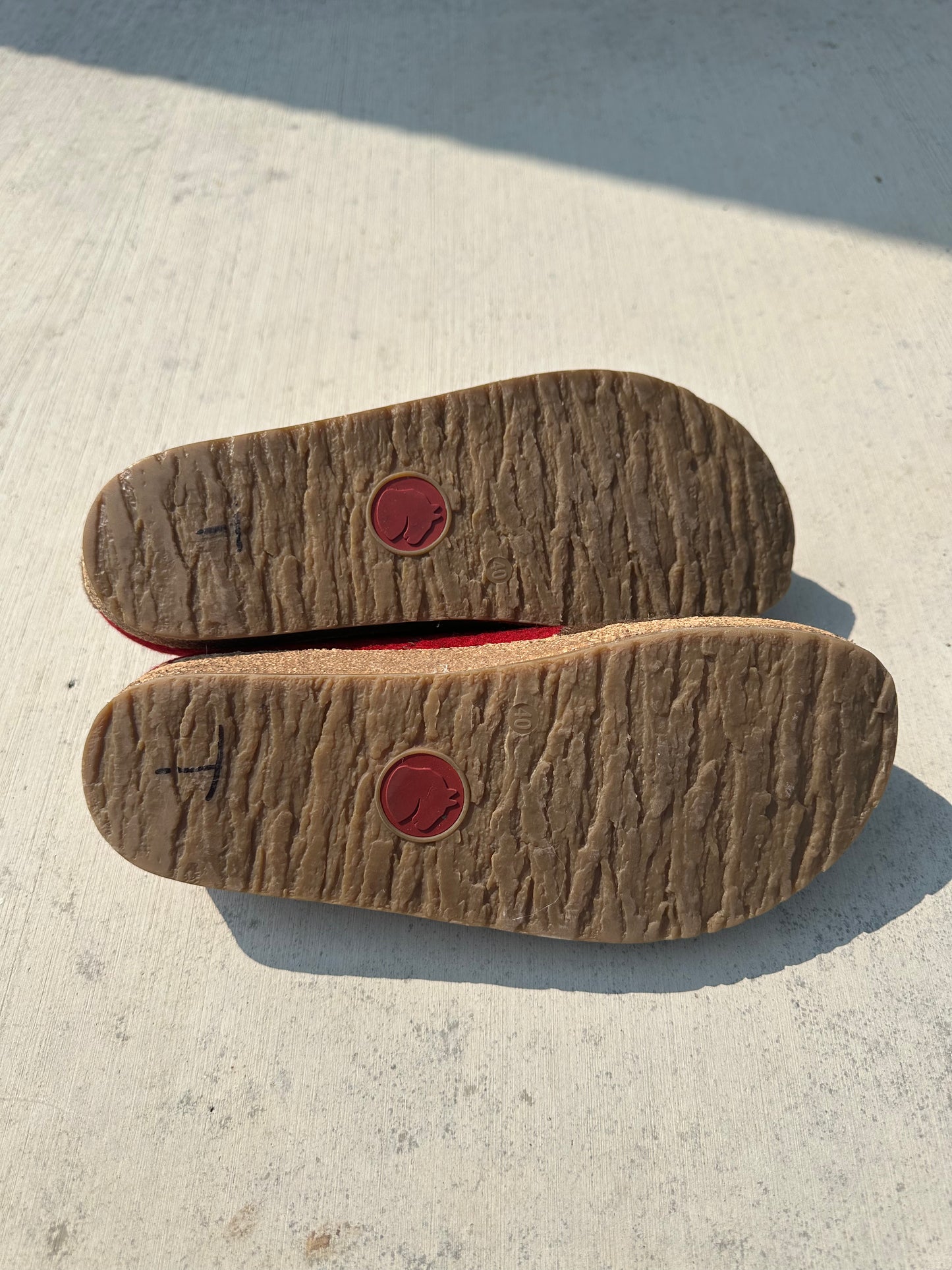 Haflinger wool clogs